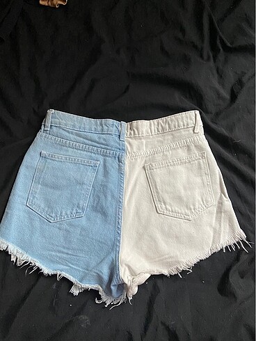m Beden renk bloklu denim kot şort