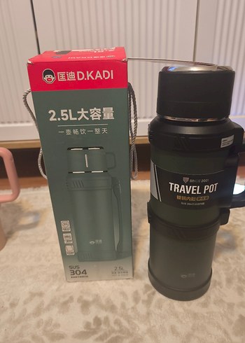 D.KADI 2.5L Siyah Termos