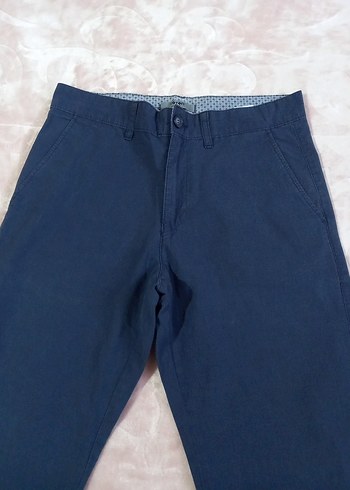 Koton Lacivert Regular Fit Kemerli Denim Pantolon