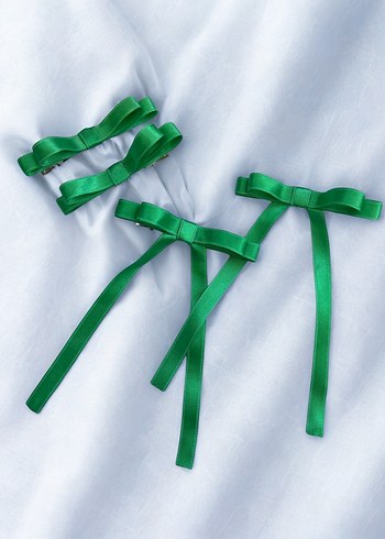 Yeşil 4lü kurdele toka seti - Görsel 4