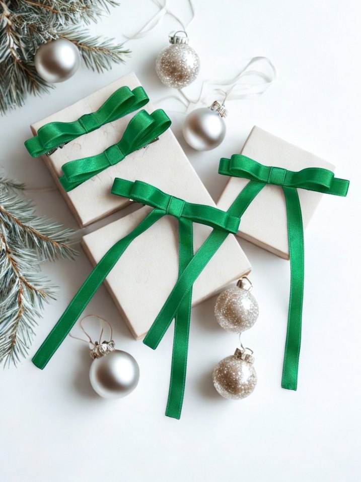 Yeşil 4lü kurdele toka seti - Görsel 3