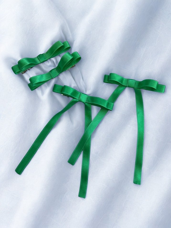 Yeşil 4lü kurdele toka seti - Görsel 4