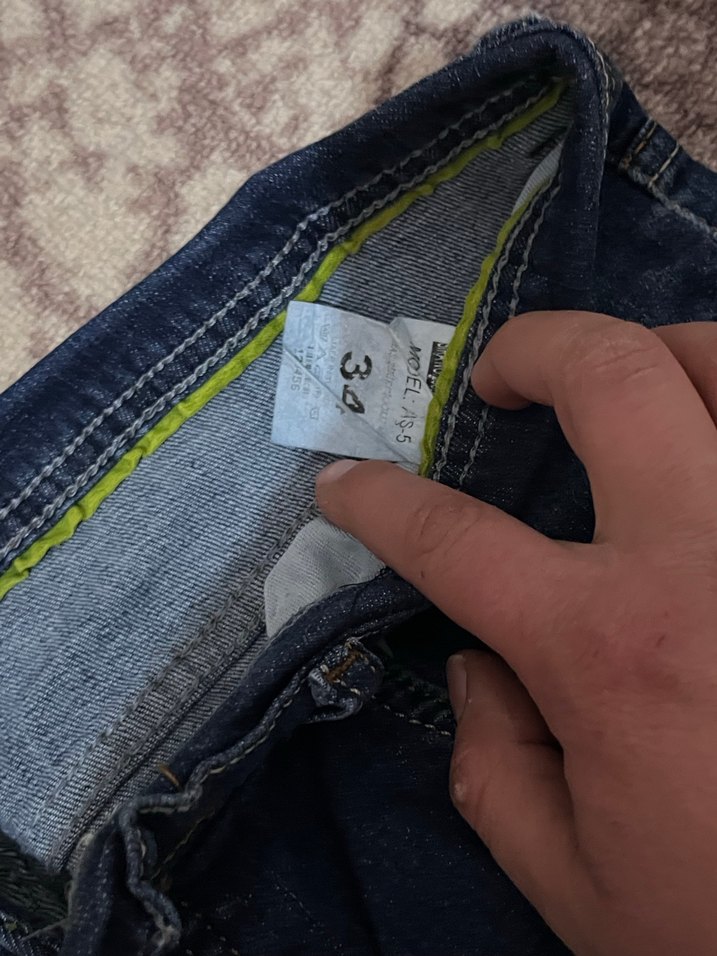 Erkek Lacivert Kot Pantolon - Görsel 2