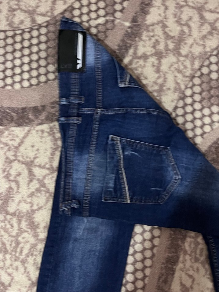 Erkek Lacivert Kot Pantolon - Görsel 3