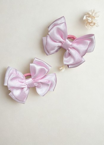 Pembe 2li fiyonk lastik toka - Görsel 2