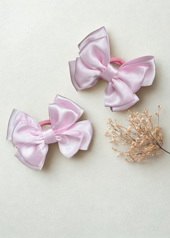 Pembe 2li fiyonk lastik toka - Görsel 3