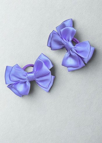 2li fiyonk lastikli saç tokası - Görsel 3