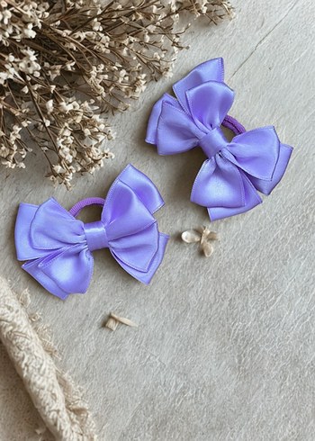 2li fiyonk lastikli saç tokası - Görsel 2