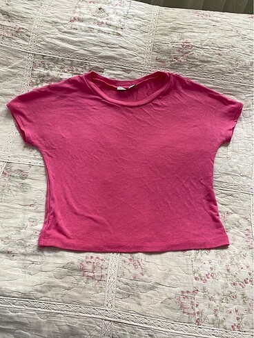 Zara pembe crop tshirt