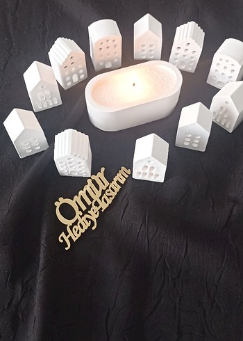 minyatür dörtlü ev ve Mumluk - Görsel 3