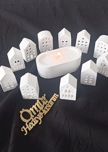 minyatür dörtlü ev ve Mumluk - Görsel 5