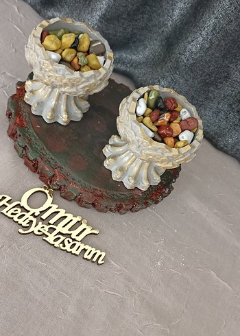 Dekoratif kahve Yanı sunumluk - Görsel 3