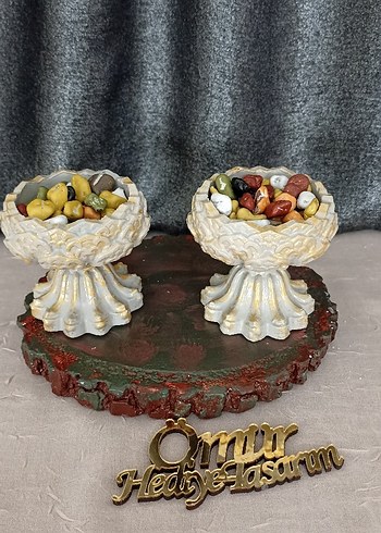 Dekoratif kahve Yanı sunumluk - Görsel 2