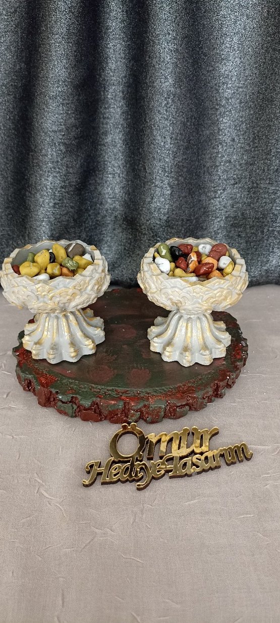 Dekoratif kahve Yanı sunumluk - Görsel 2