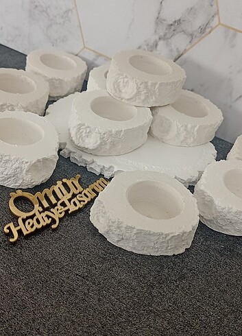 Kütük tabanlık,mumluk - Görsel 5