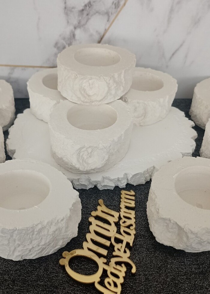 Kütük tabanlık,mumluk - Görsel 3