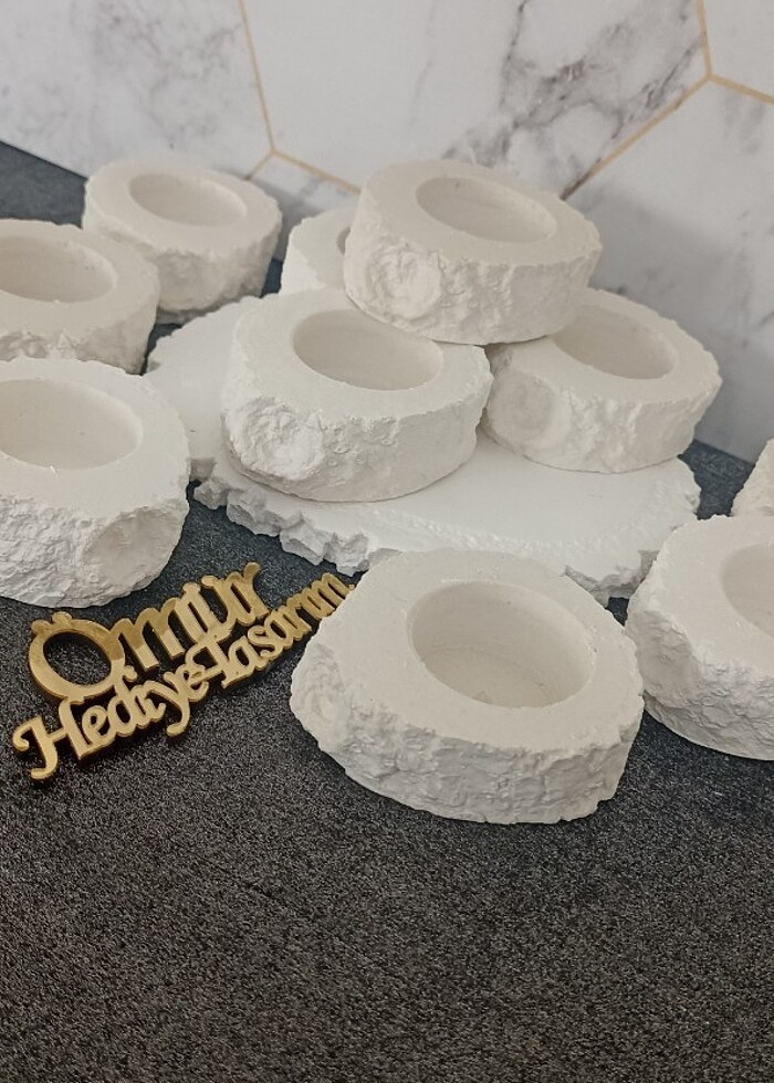 Kütük tabanlık,mumluk - Görsel 5