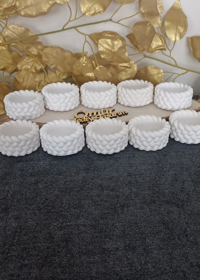 Örgülü mumluk,sunumluk - Görsel 2