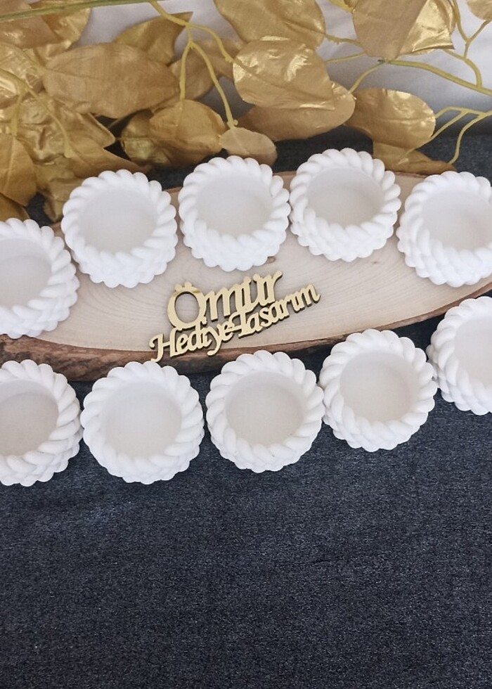 Örgülü mumluk,sunumluk - Görsel 3