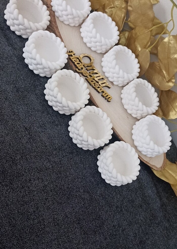 Örgülü mumluk,sunumluk - Görsel 4