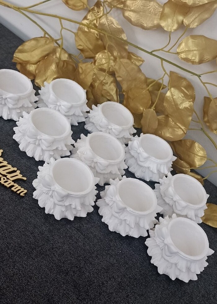 Fiyonklu sunumluk,mumluk - Görsel 3