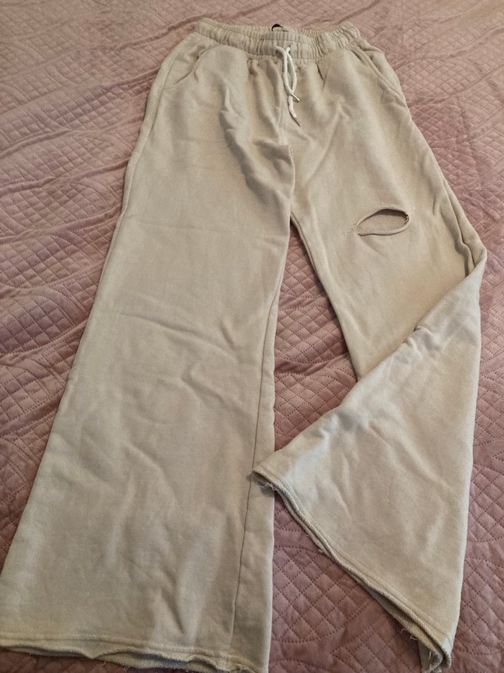 Beyaz Midi Kadın Kot Pantolon - Görsel 4