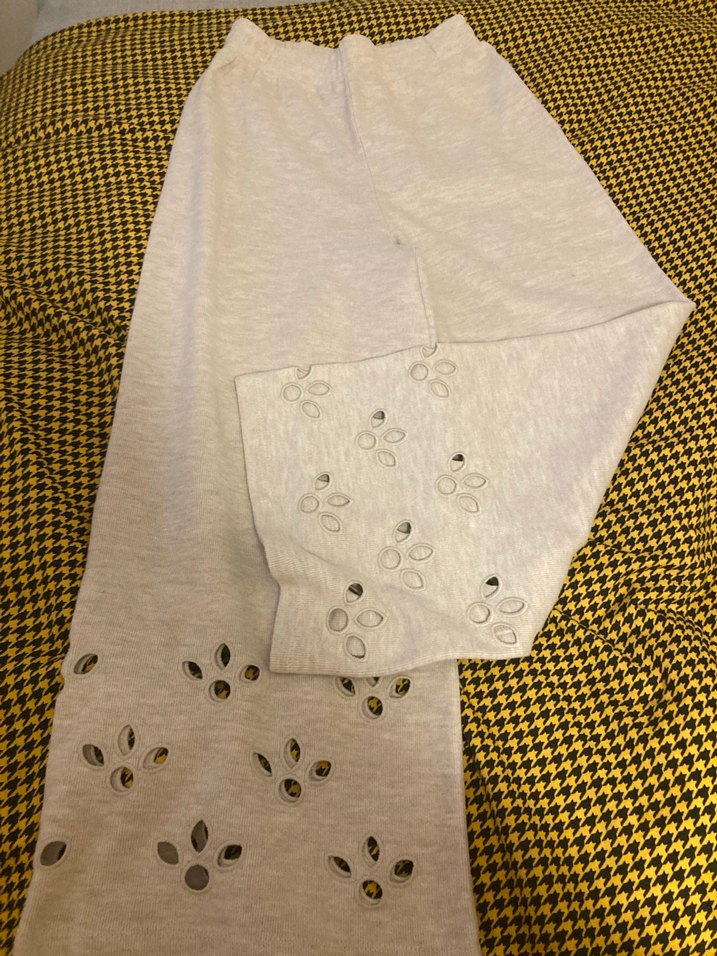 Nakışlı Bol Kesim Kadın yün triko Pantolon ( KAROL ) - Görsel 2