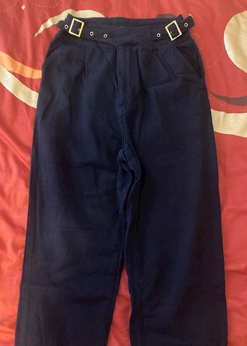 Kemer Detaylı Kadın Siyah Denim Pantolon - Görsel 2