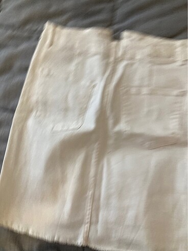 s Beden beyaz Renk Karol kısa denim etek