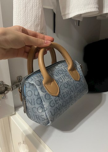 Bej Denim Kadın mini El Çantası - Görsel 2