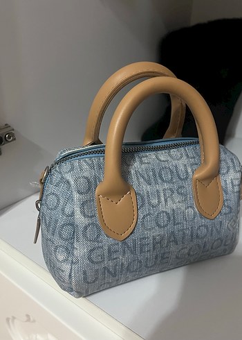 Bej Denim Kadın mini El Çantası - Görsel 3