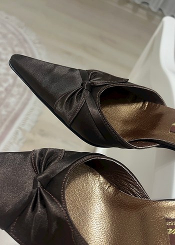 Vintage topuklu terlik - Görsel 3