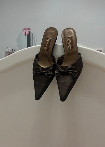 Vintage topuklu terlik - Görsel 5