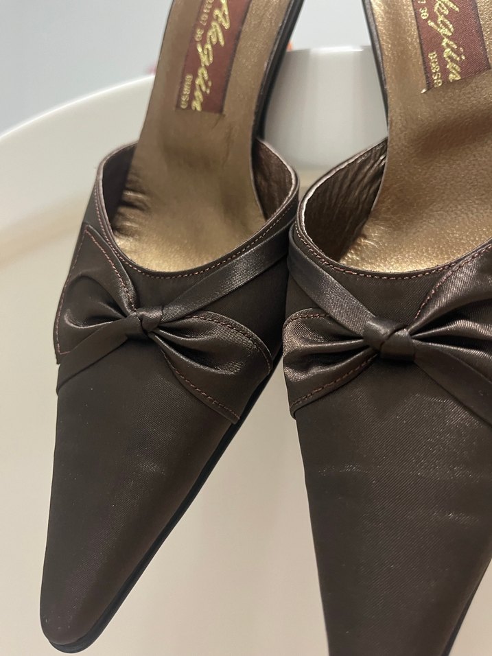 Vintage topuklu terlik - Görsel 2