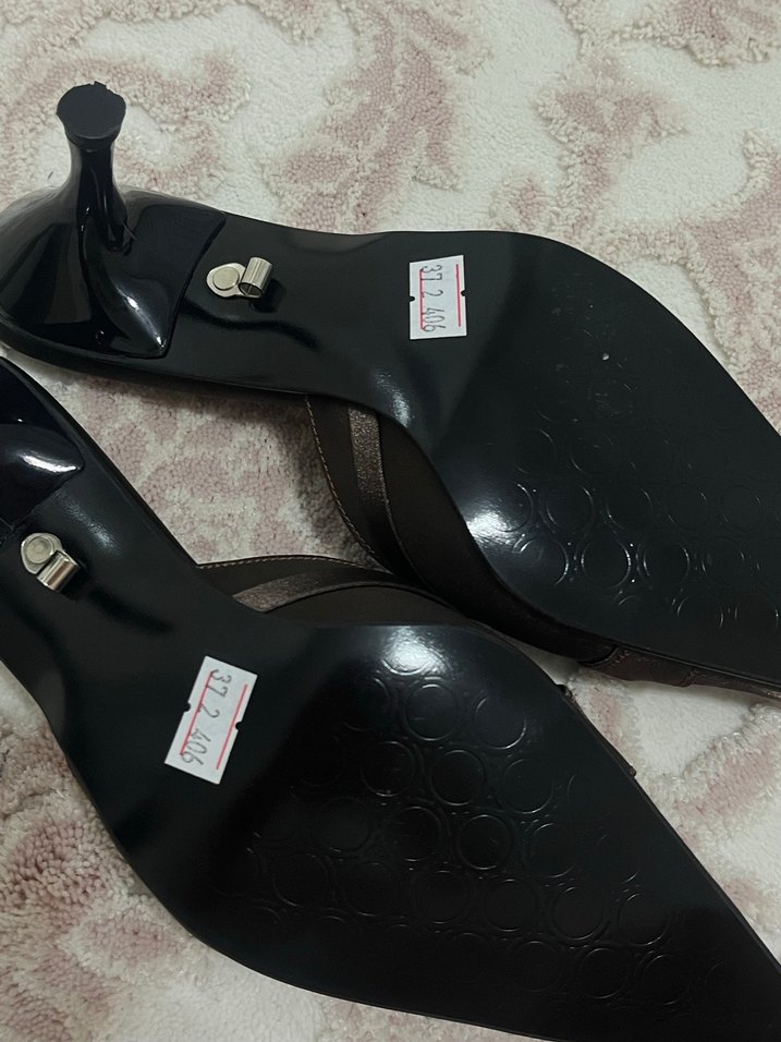 Vintage topuklu terlik - Görsel 4