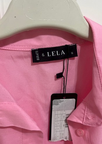 Pembe Düğmeli Uzun Kollu Kadın Gömlek - Görsel 2