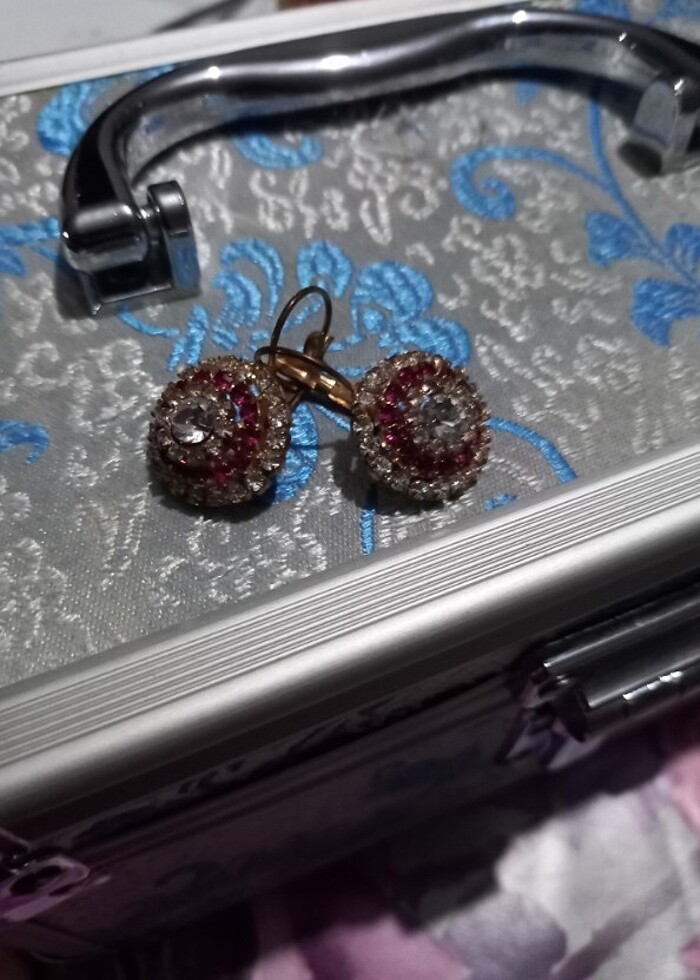 Taşlı küpe  - Görsel 2