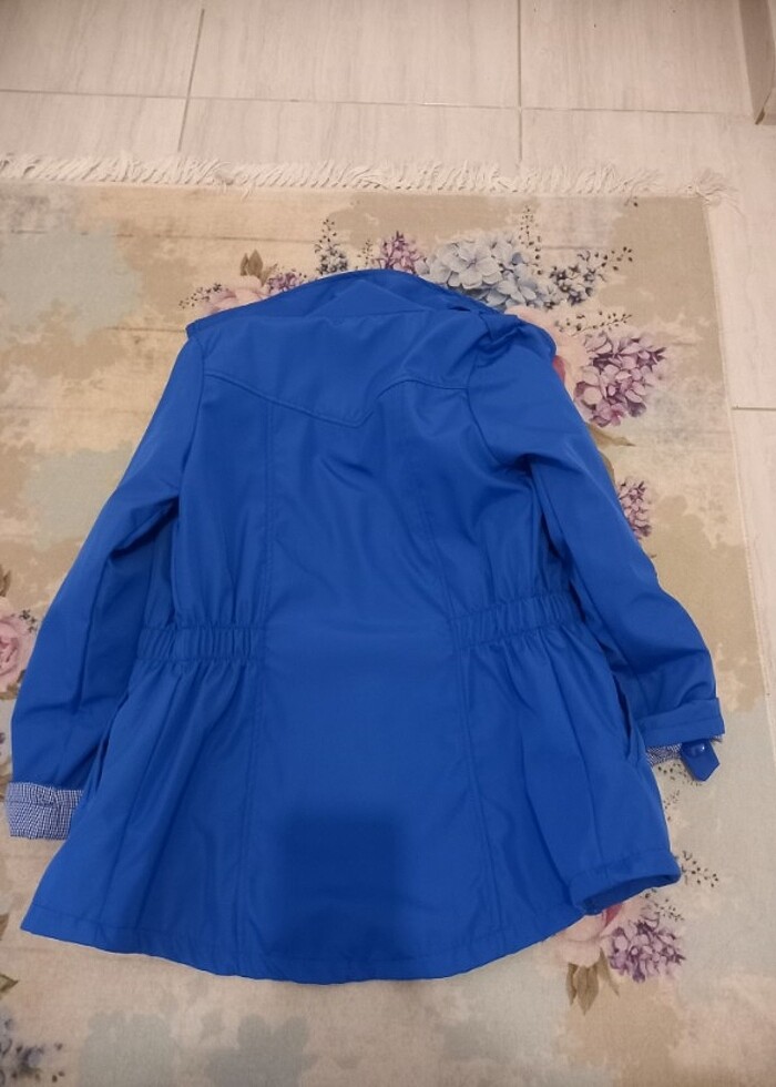 Mavi renk trençkot  - Görsel 2