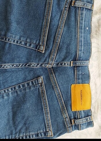 Pull and Bear Kot jean şort sıfır 