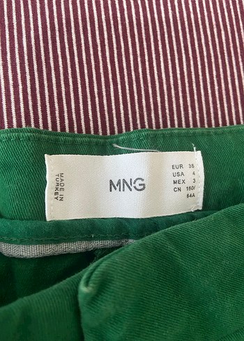 Mango Yeşil Parlak Kadın Kumaş Pantolon