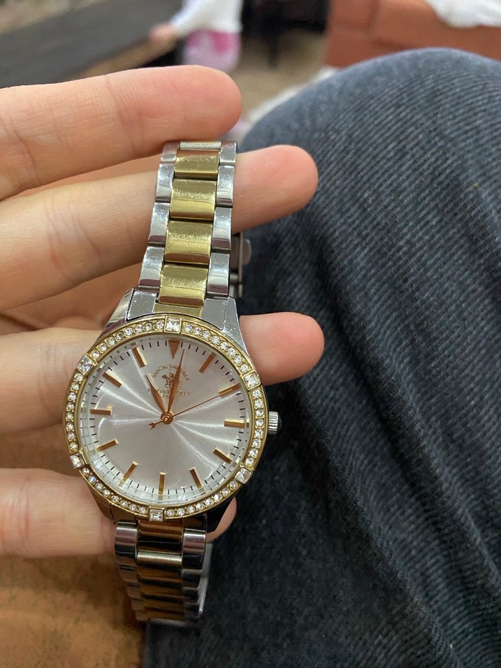 Santa Barbara Polo Kadın Zincir Detaylı Altın Saat - Görsel 2