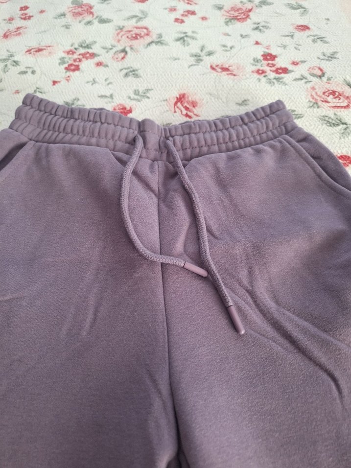 Lila Rahat Kesim Kadın Eşofman Altı - Görsel 2