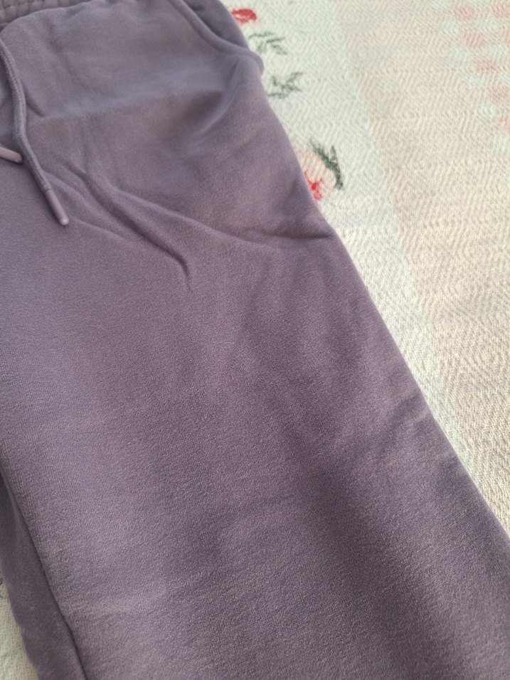 Lila Rahat Kesim Kadın Eşofman Altı - Görsel 5