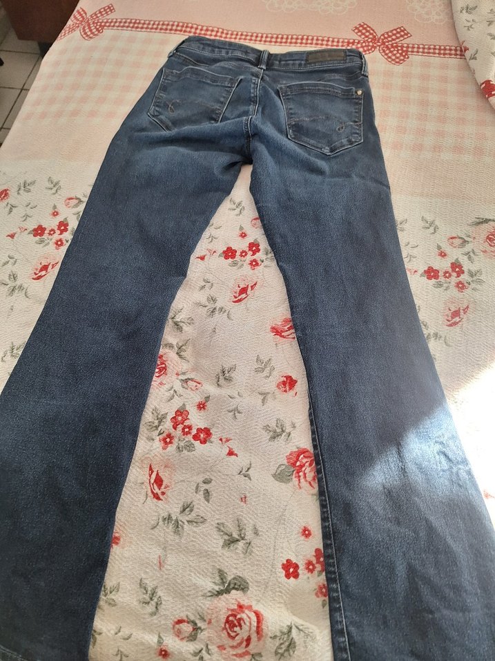 Kadın Lacivert ispanyol paça pantolon - Görsel 4