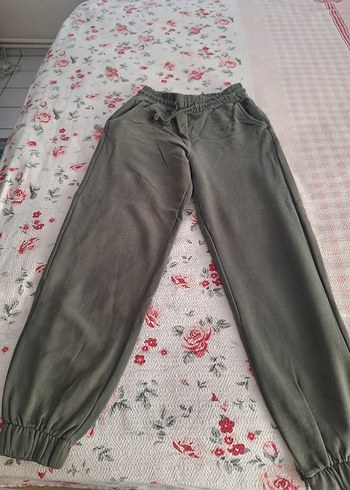 Haki Rahat Kesim Kadın Eşofman Altı - Görsel 2