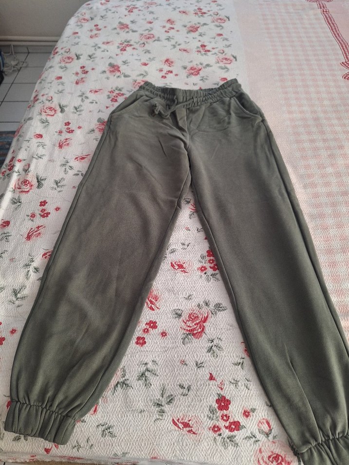 Haki Rahat Kesim Kadın Eşofman Altı - Görsel 2