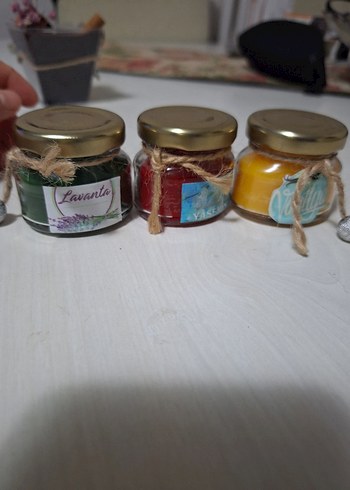 Renkli Mini Kavanoz Mum Seti - Görsel 2