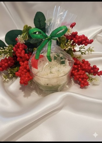 Renkli Kırmızı Mum ve Mumluk Seti - Görsel 4