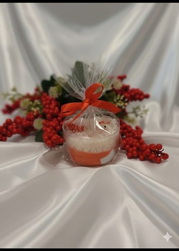 Renkli Kırmızı Mum ve Mumluk Seti - Görsel 3