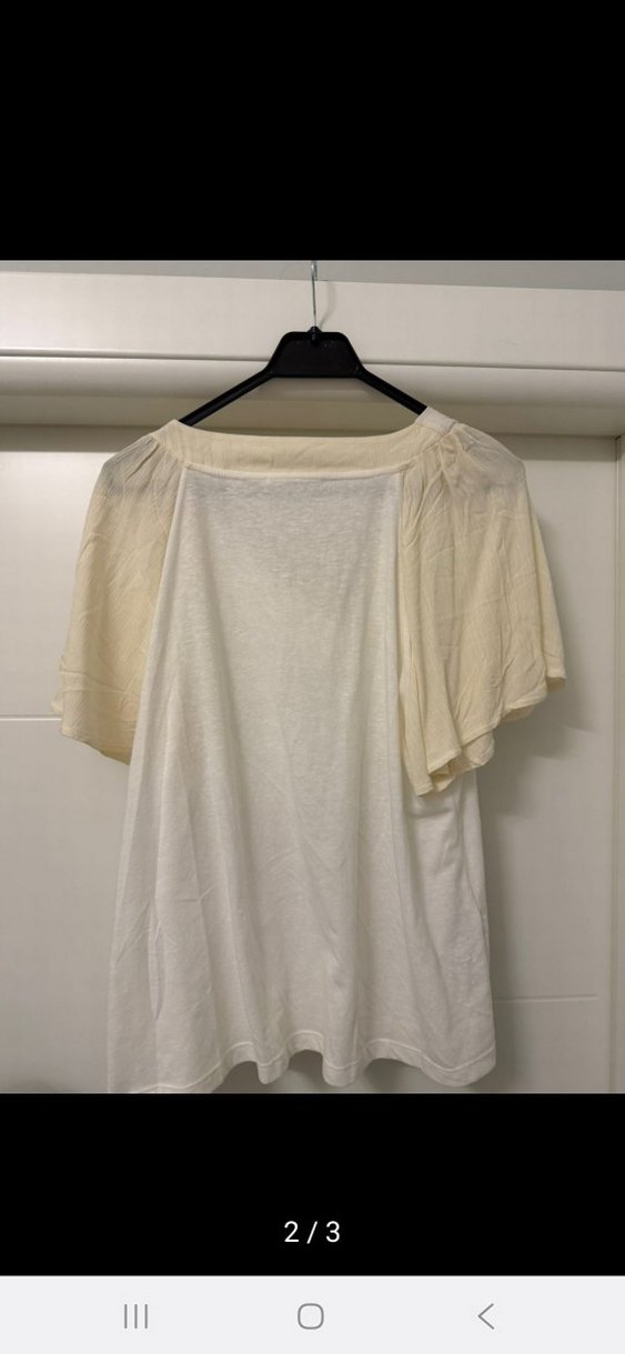 Beyaz V Yaka  Kadın Tişört - Görsel 2